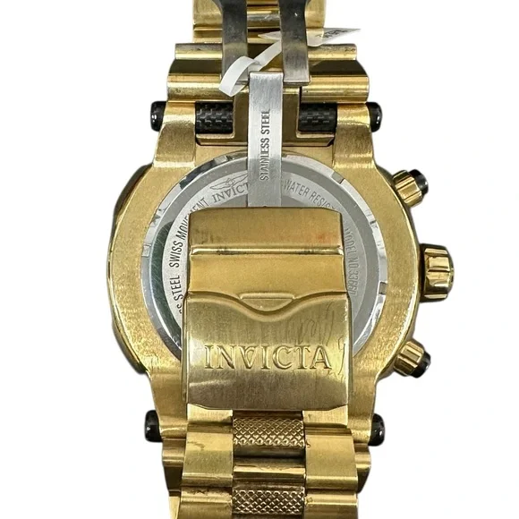 Invicta Men's Gold and Blue Chronograph Watch